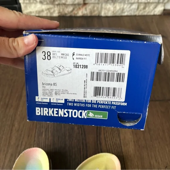 Birkenstock Arizona vegan sandals, sky blue size 38 - Picture 14 of 14